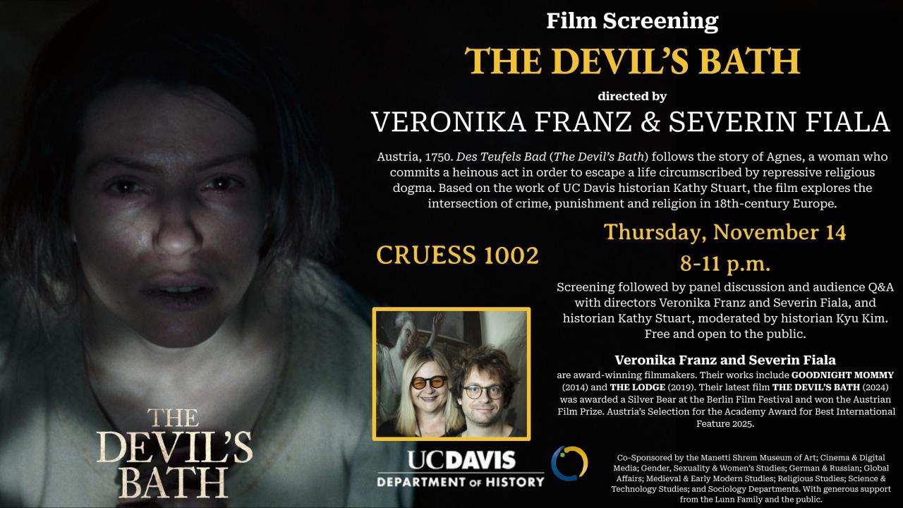 Poster for The Devil's Bath film screening