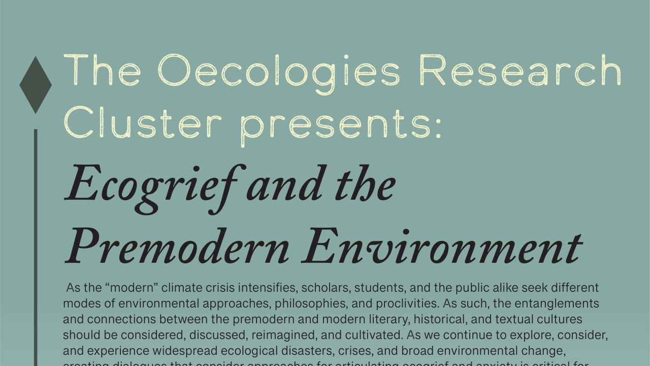 Poster for Ecogrief and the Premodern Environment
